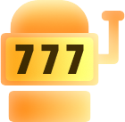 register96com Online Slots - 96.com official website Slot machine displaying 777 jackpot on a bright screen.