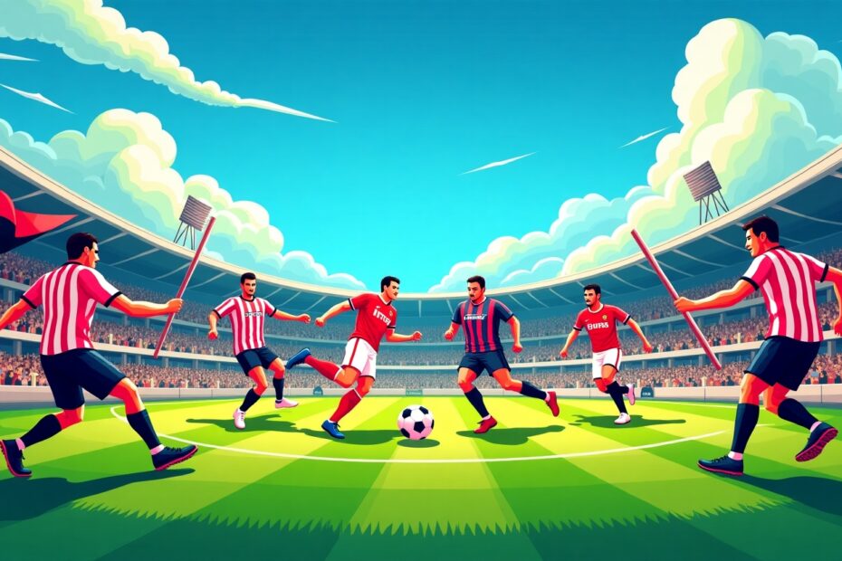 people playing football