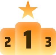 96com promote - 96.com official website First place podium with 1 in the center, flanked by 2 and 3 with a star above.