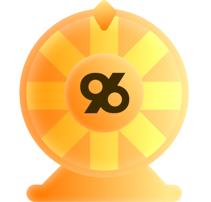 Golden circular prize wheel with a GO logo in the center, suggesting a spin-to-win reward.